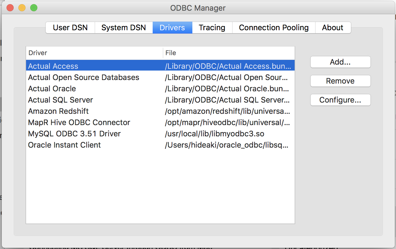 Set Up Odbc Connection For Access On Mac