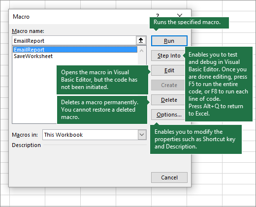 Does excel for mac support macros